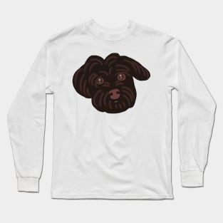 Cute Dark Chocolate Color Maltipoo Long Sleeve T-Shirt